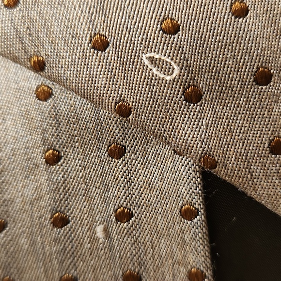 2 BANANA REPUBLIC woven silk neckties polka dot stripe shimmer men's  neckties - Picture 6 of 7